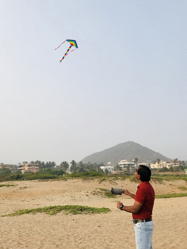 Flying kite at Beach